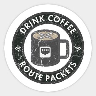 Drink Coffee Route Packets Sticker